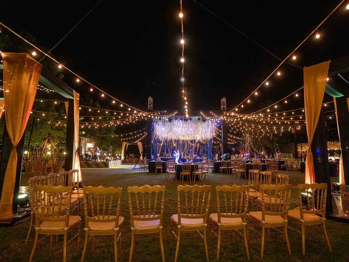 Night celebration at Woodsvilla