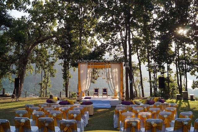 Beautiful wedding mandap setup