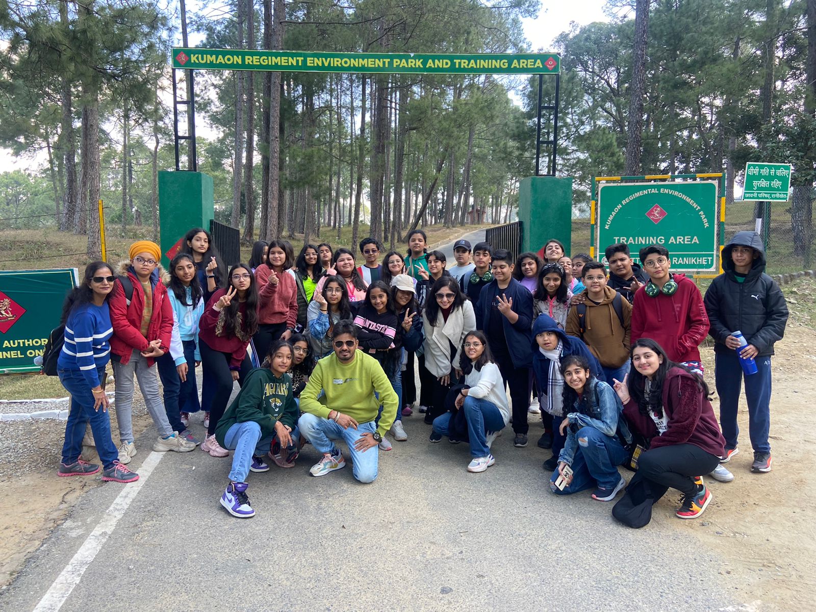 Students at Kumaon adventure camp