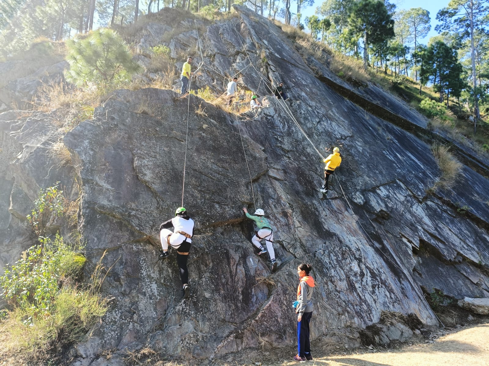 Rock climbing activities